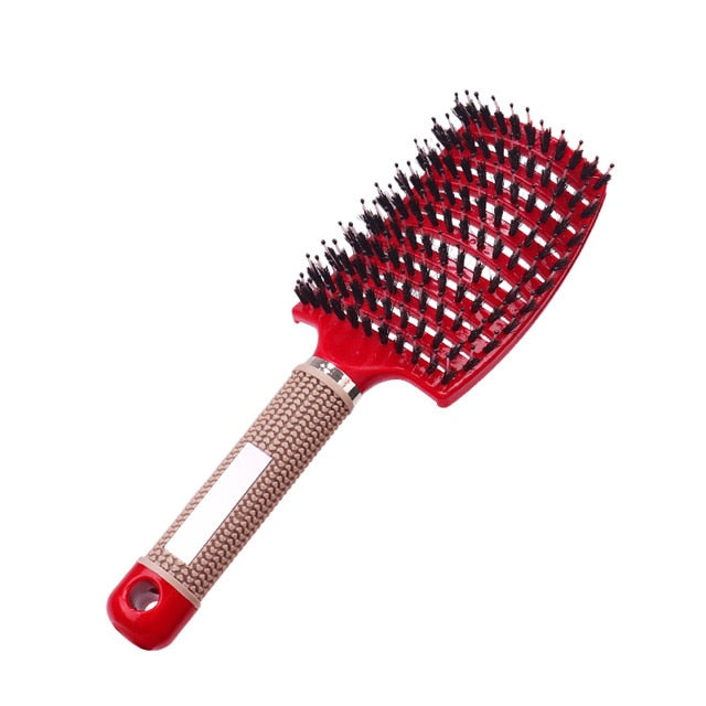 Bristle Nylon Hairbrush Scalp Massage