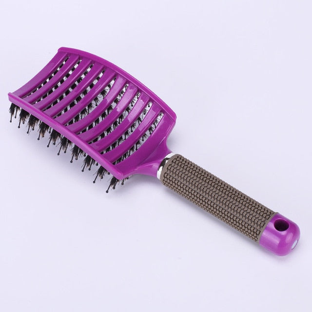 Bristle Nylon Hairbrush Scalp Massage