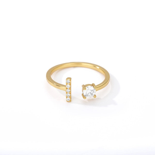 Name Initial A-Z 26 Gold Letter Rings