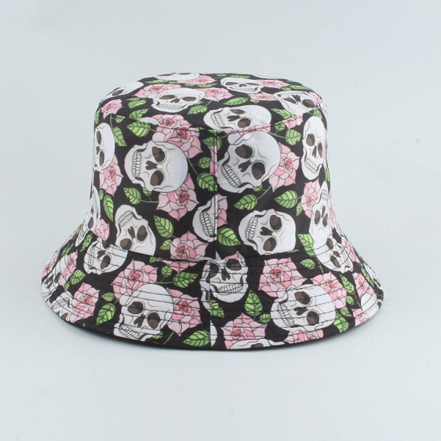 Skull Reversible Fishing Bucket Hats