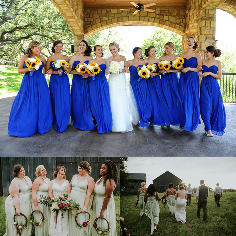 Long Lycra Bridesmaid Wedding Dress Gowns