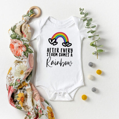 After Every Storm Comes A Rainbow Baby Onesie