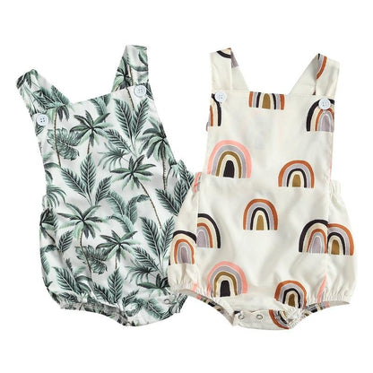 Rainbow Baby Summer Palm Tree Rompers