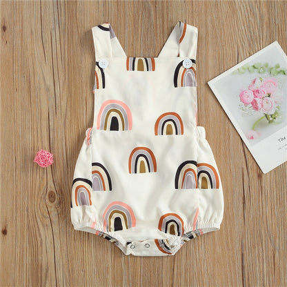 Rainbow Baby Summer Palm Tree Rompers