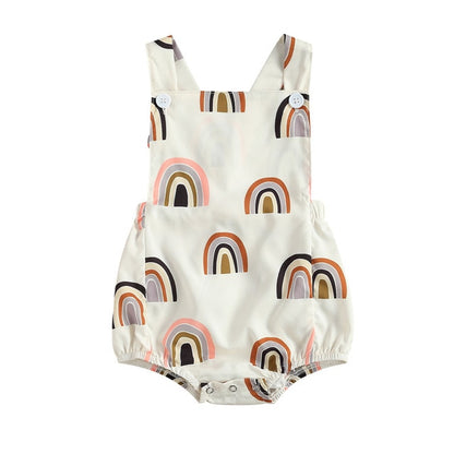 Rainbow Baby Summer Palm Tree Rompers