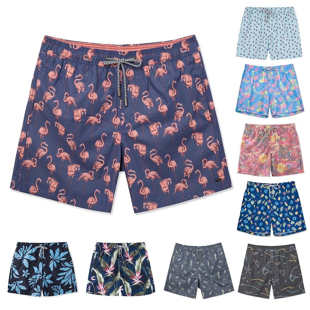 Mens Tropical Shorts Swim Trunks Quick Dry