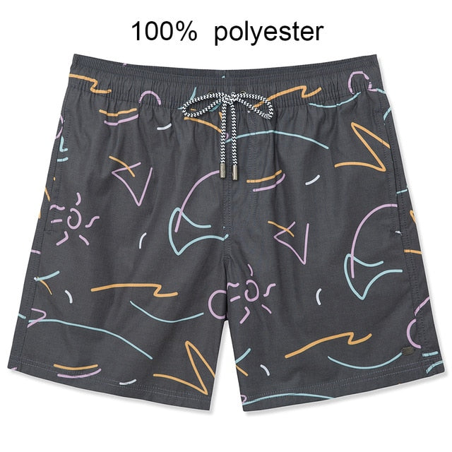 Mens Tropical Shorts Swim Trunks Quick Dry