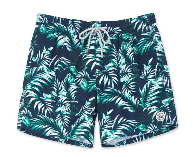 Mens Tropical Shorts Swim Trunks Quick Dry