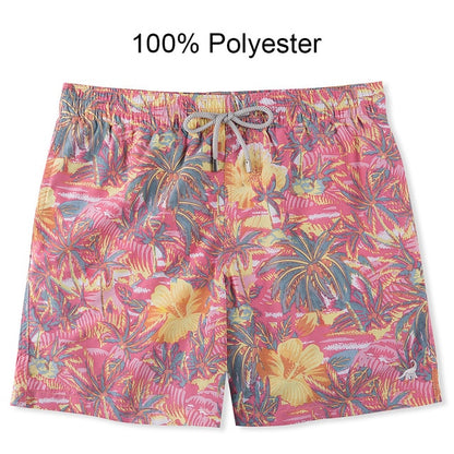 Mens Tropical Shorts Swim Trunks Quick Dry