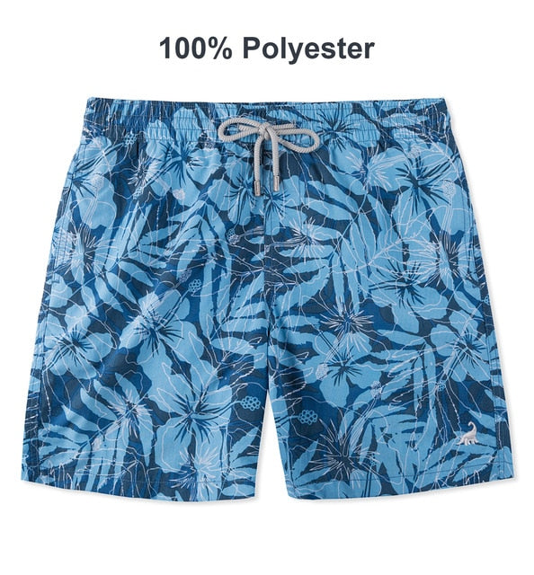 Mens Tropical Shorts Swim Trunks Quick Dry