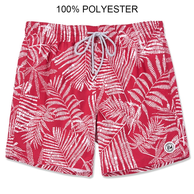 Mens Tropical Shorts Swim Trunks Quick Dry