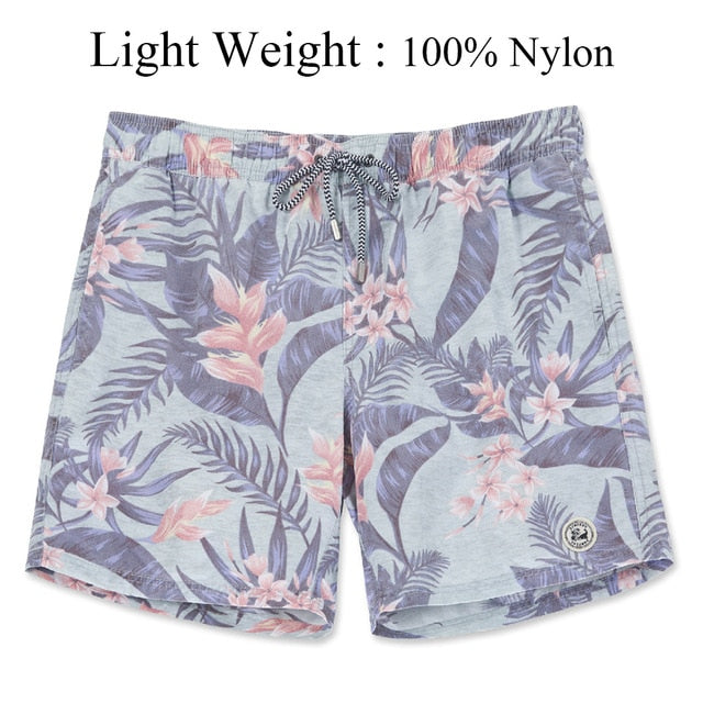 Mens Tropical Shorts Swim Trunks Quick Dry