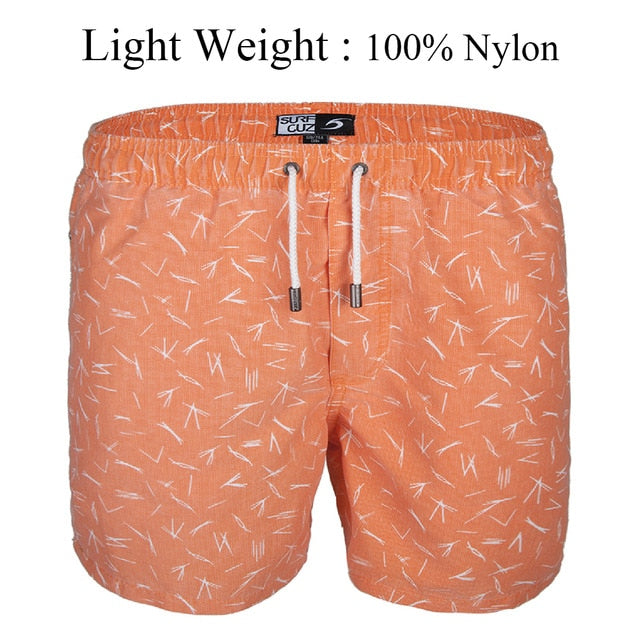 Mens Tropical Shorts Swim Trunks Quick Dry