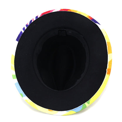 Colorful Panama Felt Fedora Hat