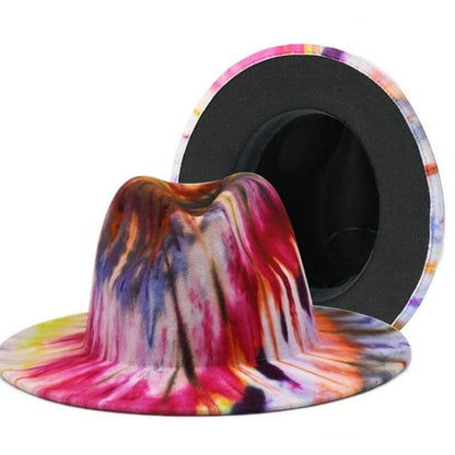 Colorful Panama Felt Fedora Hat