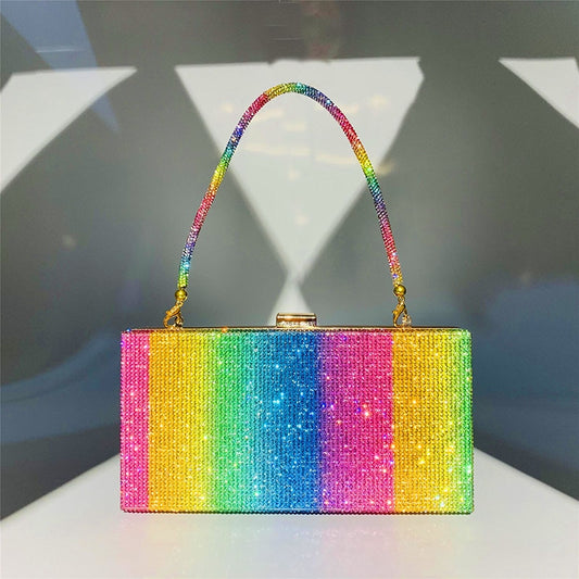 Luxury Crystals Rainbow Party Clutch