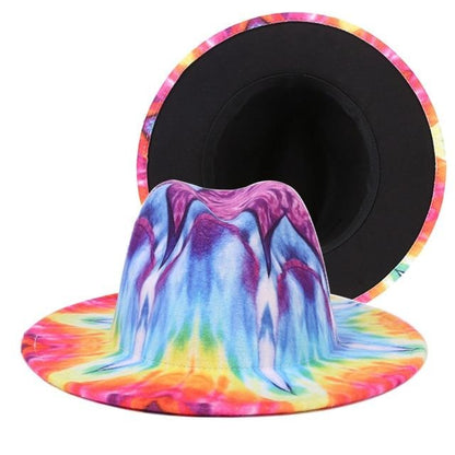 Colorful Panama Felt Fedora Hat