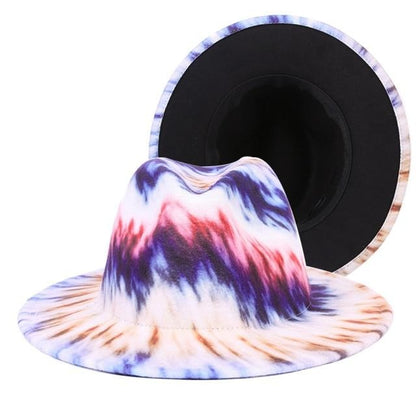 Colorful Panama Felt Fedora Hat