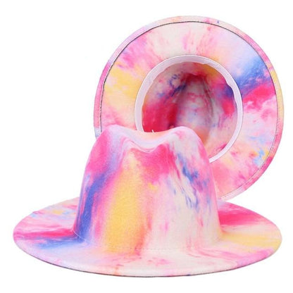 Colorful Panama Felt Fedora Hat