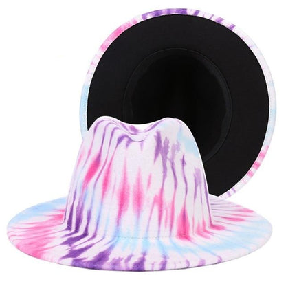 Colorful Panama Felt Fedora Hat
