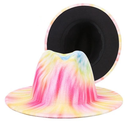 Colorful Panama Felt Fedora Hat