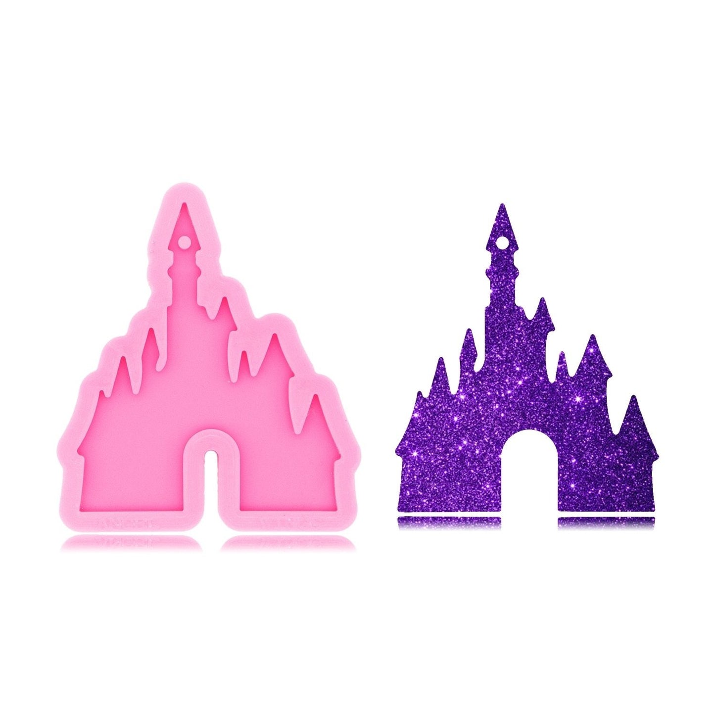 Silicone Castle Mold for Epoxy Resin Jewelry Making Keychain