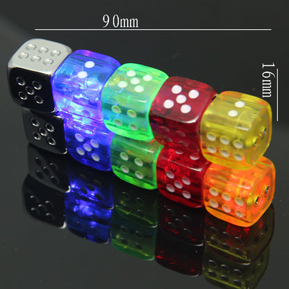 Dice Lighter Butane Gas Flame with LED Light