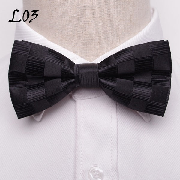 Polka Dots Stripes Mens Bowtie