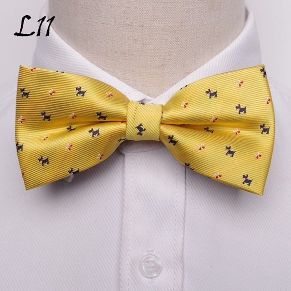 Polka Dots Stripes Mens Bowtie