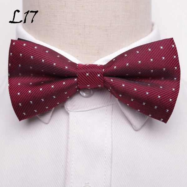 Polka Dots Stripes Mens Bowtie