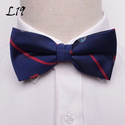 Polka Dots Stripes Mens Bowtie