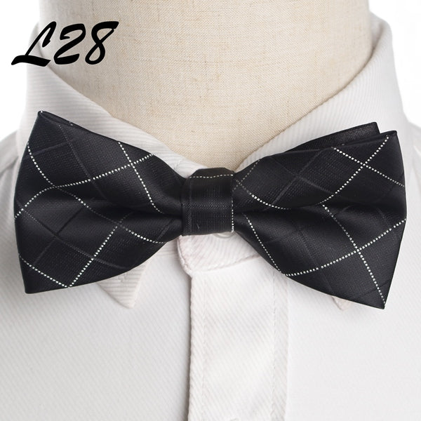 Polka Dots Stripes Mens Bowtie