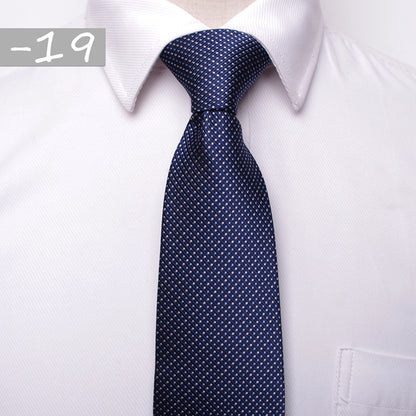 8 CM Business Formal Tie Pencil Striped