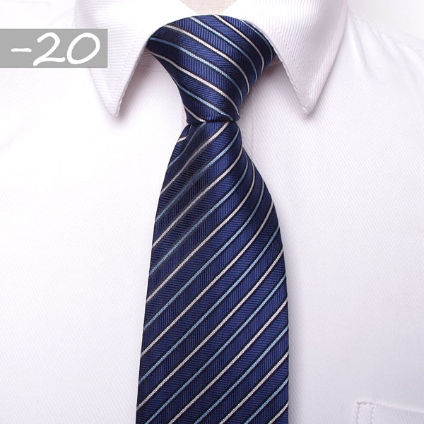 8 CM Business Formal Tie Pencil Striped