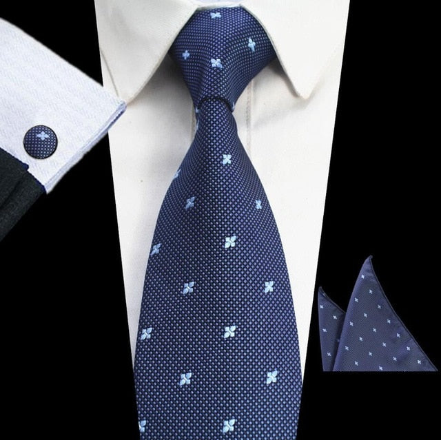 Mens Plaid Dot Paisley Handkerchief Neckties