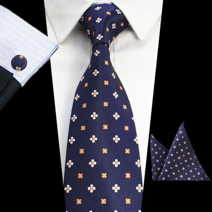 Mens Plaid Dot Paisley Handkerchief Neckties