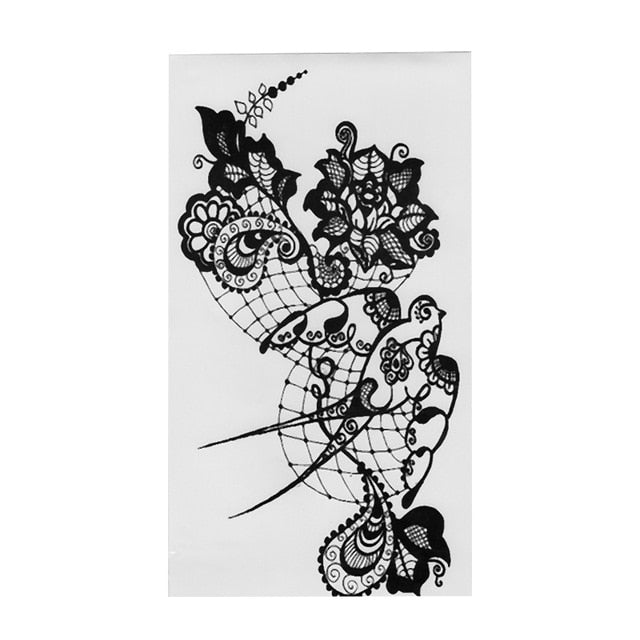 Roses and Realistc Animals Temporary Body Tattoos