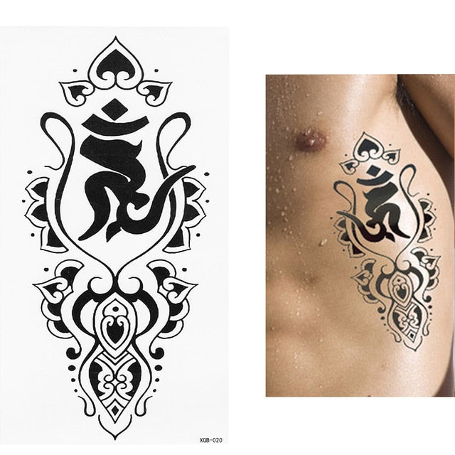 Roses and Realistc Animals Temporary Body Tattoos