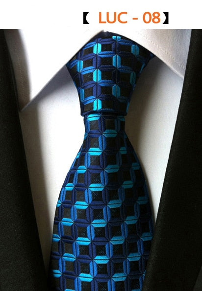 Fashion Plaid Necktie Striped Geometric Shapes