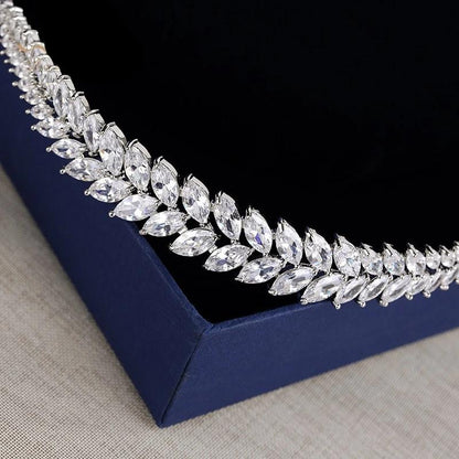 Crystal Leaf Wedding Tiara Headband