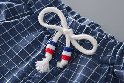 2pc Set Fashion Children Bowknot T-Shirt Shorts