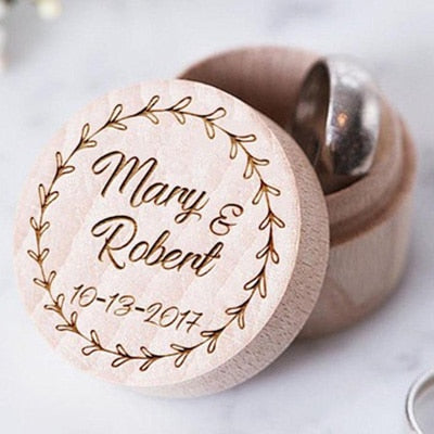 Personalized Rustic Wedding Ring Box