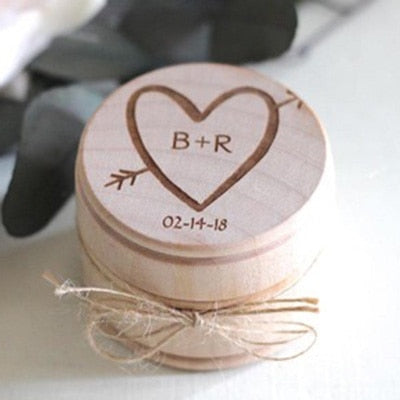 Personalized Rustic Wedding Ring Box