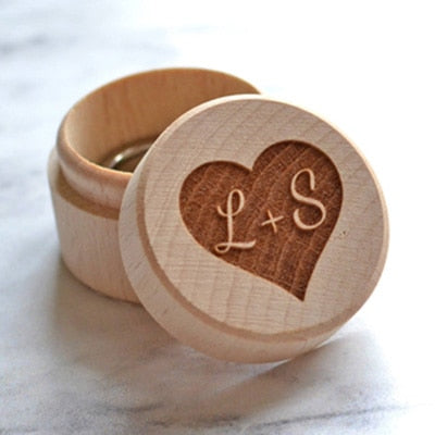Personalized Rustic Wedding Ring Box