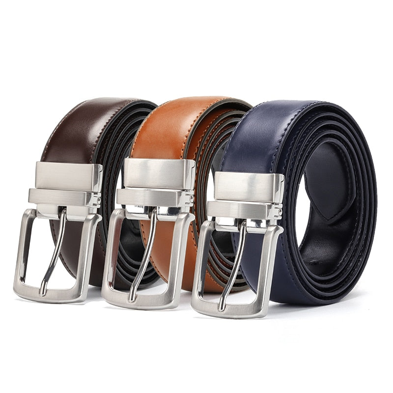 Classic Mens Genuine Leather Reversible Belt
