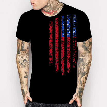 United States Vintage Flag Black Tshirt