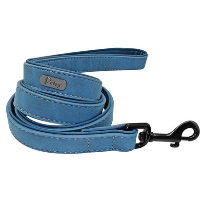 Dog Leash Harness Leather Lead Rope Belt