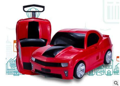 Children Rolling Luggage Suitcase Kids Car Travel Trolley Wheeled