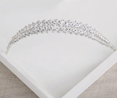 Crystal Leaf Wedding Tiara Headband