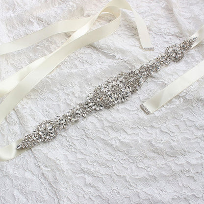 Crystal Wedding Belt Satin Bridal Ribbon